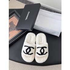 Chanel 샤넬 퍼 슬리퍼 신발