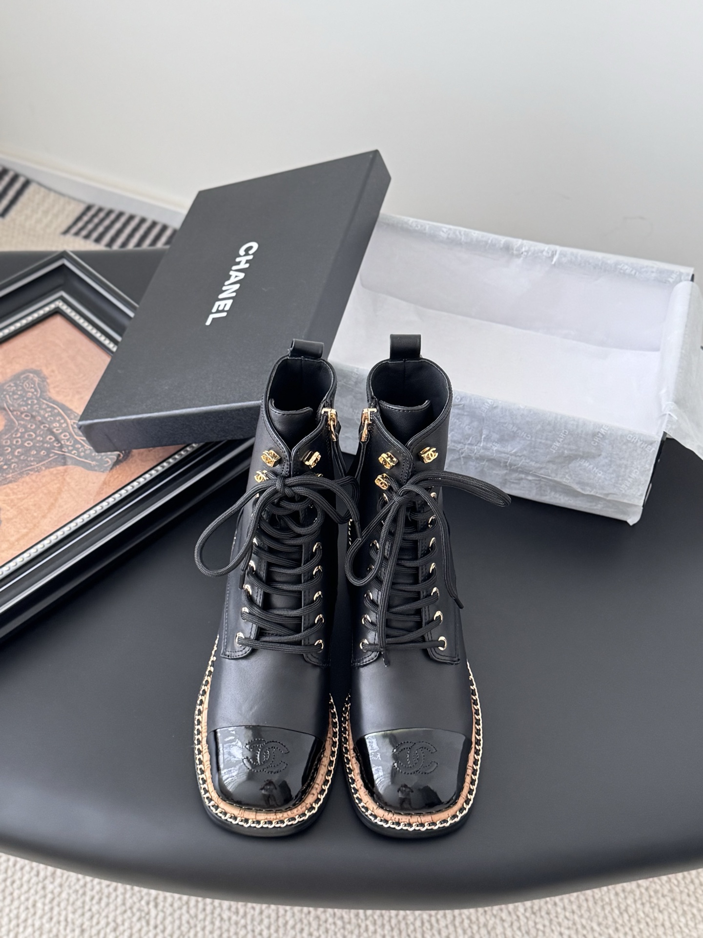 Chanel 샤넬 체인 부츠 신발