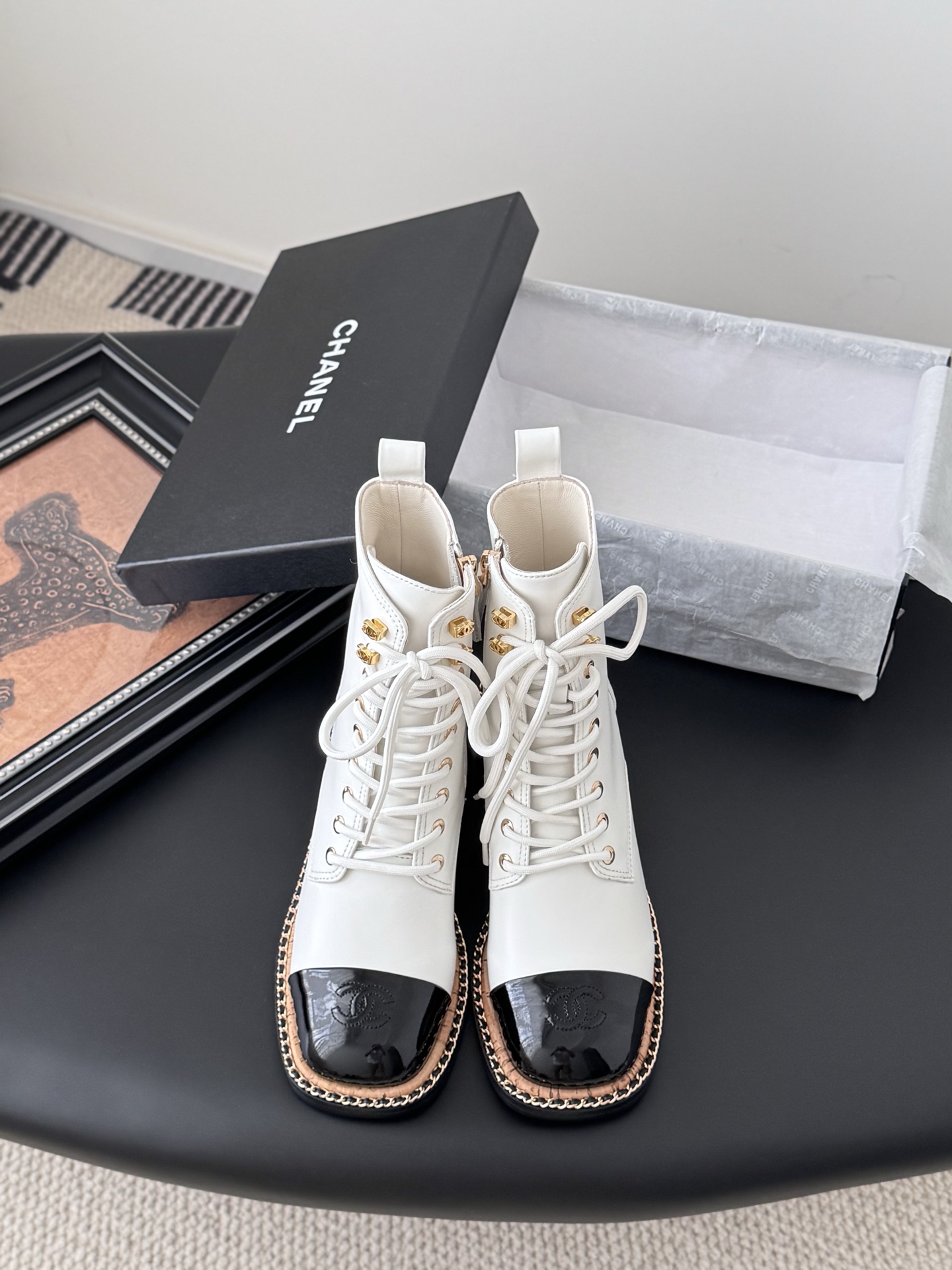 Chanel 샤넬 체인 부츠 신발