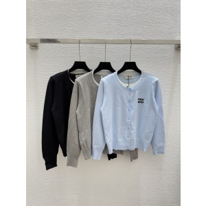 miumiu 미우미우 레이어드 스타일 니트 긴팔 가디건 의류