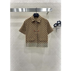 GUCCI 구찌 스톤 장식 반팔 재킷 + 미니스커트 세트 의류