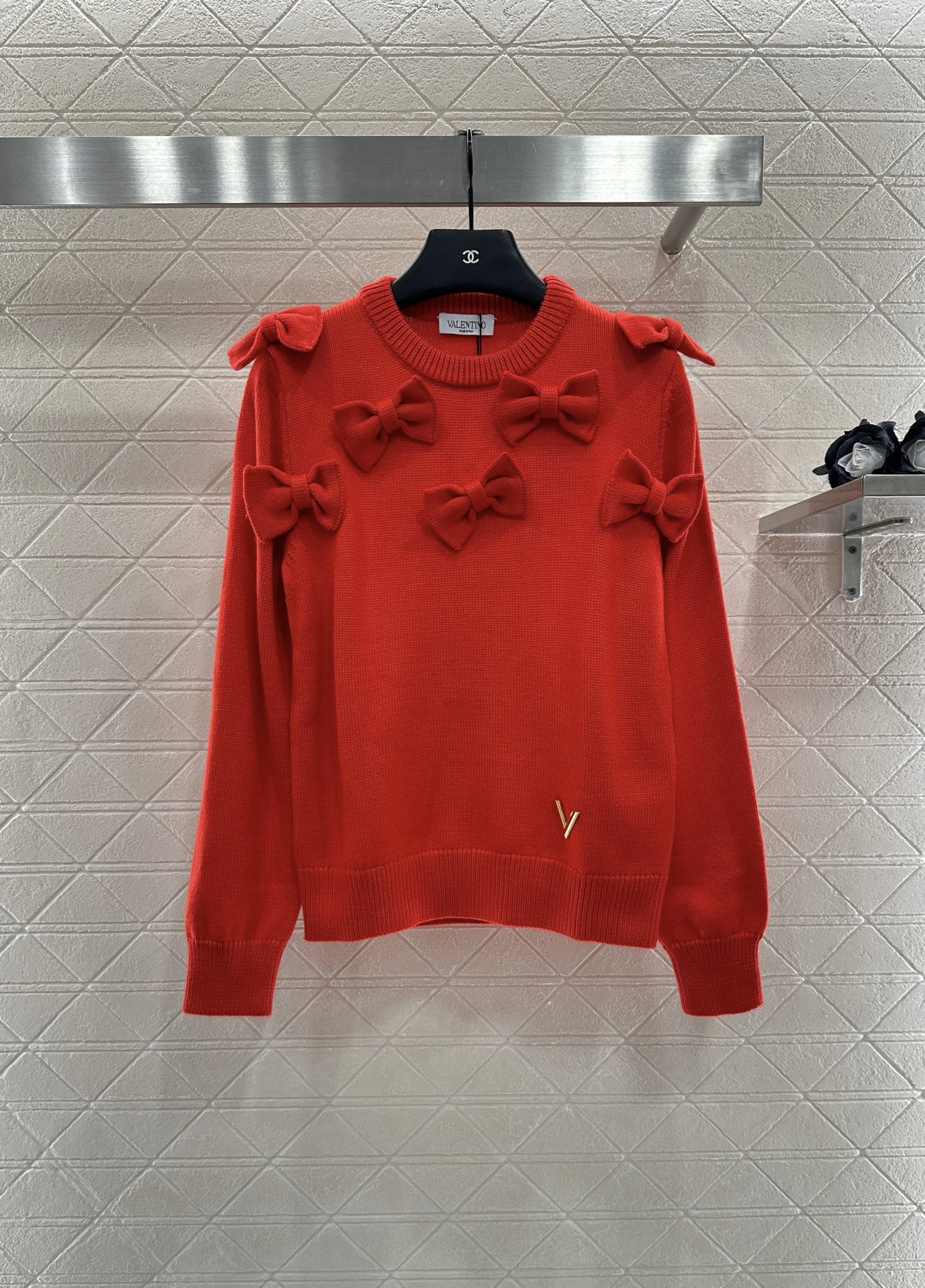 Valentino 발렌티노 입체 리본 니트 풀오버 의류