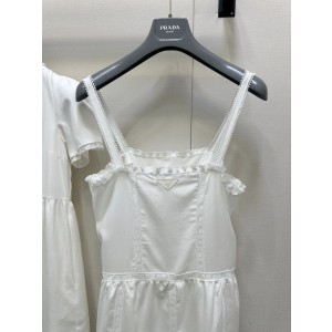 Prada 프라다 레이스 트리밍 튜브탑 슬리브리스 원피스 의류
