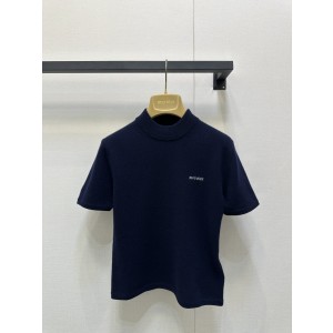 miumiu 미우미우 레트로 무드 캐시미어 니트 반팔 상의 의류