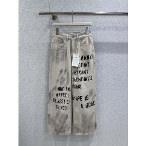 Chanel 샤넬 그래피티 레터링 스트레이트 데님 팬츠 바지 의류