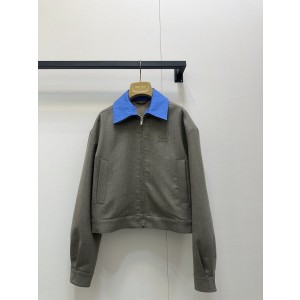 MiuMiu 미우미우 로고 자수 배색 카라 자켓 의류