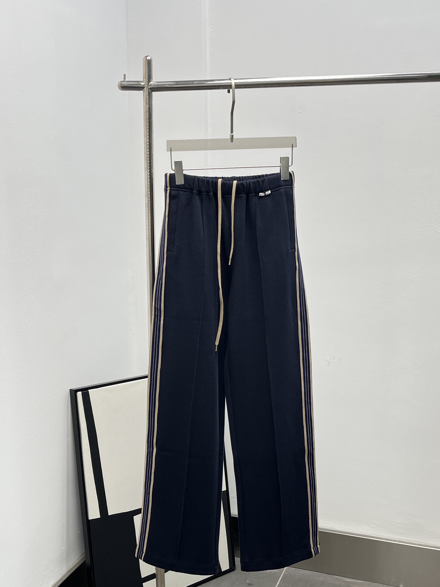 MiuMiu 미우미우 로고 스트랩 와이드 팬츠 바지 의류