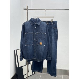 LV 루이비통 데님 셔츠 & 팬츠 세트 의류