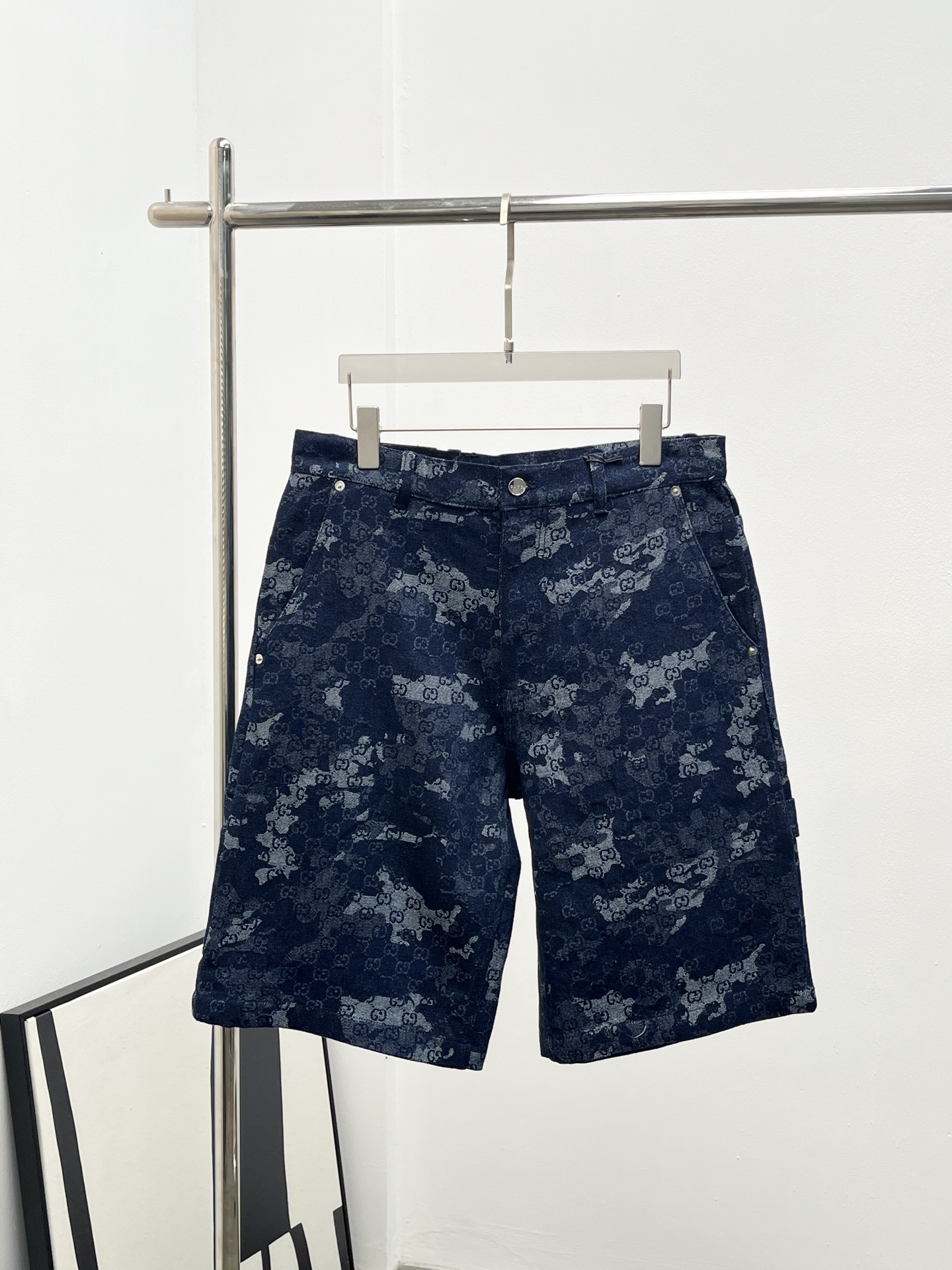 Louis Vuitton LV 루이비통 자수 데님 반팔 셔츠+반바지 세트 의류