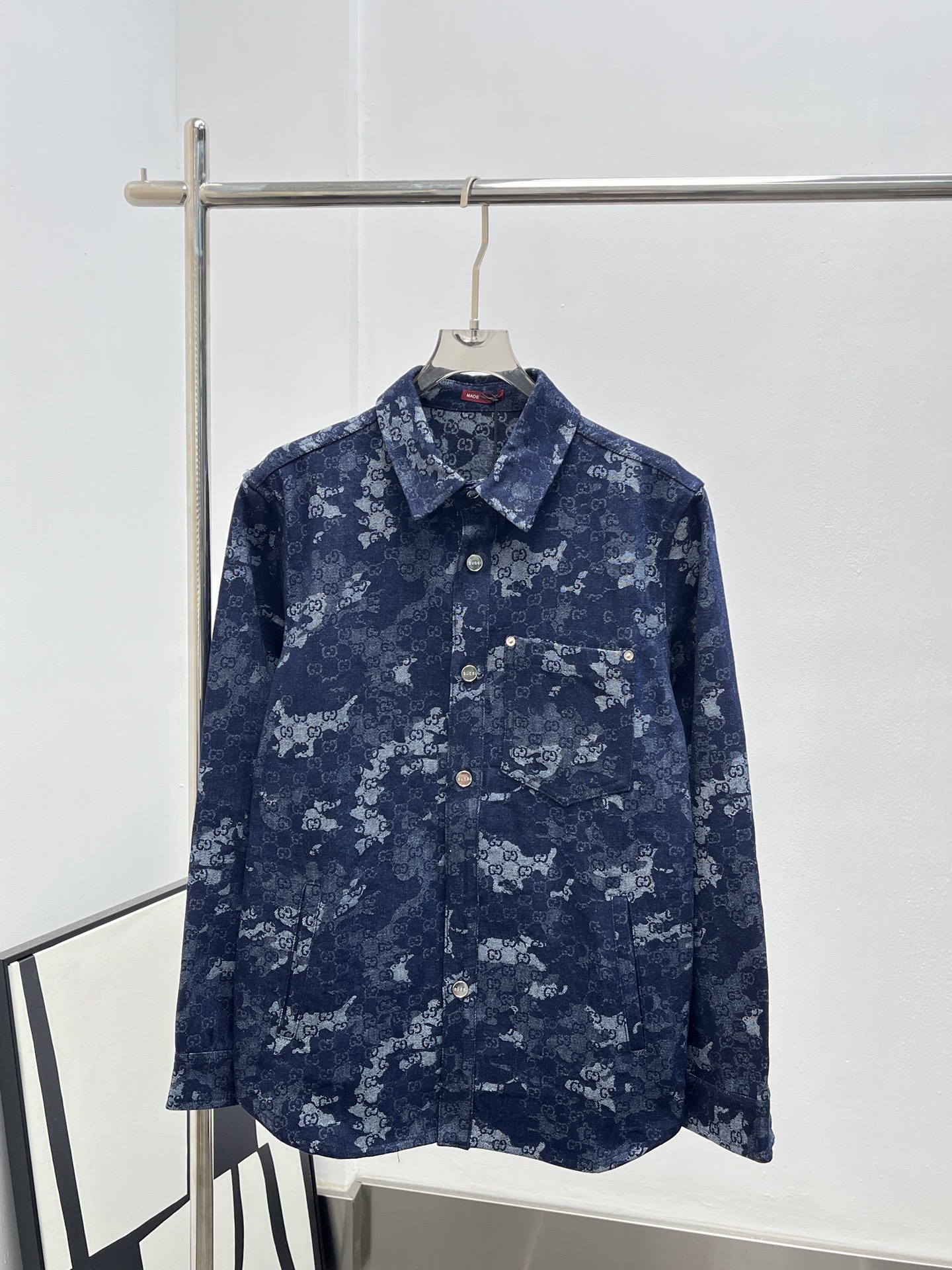 LV 루이비통 데님 자수 셔츠 & 팬츠 세트 의류