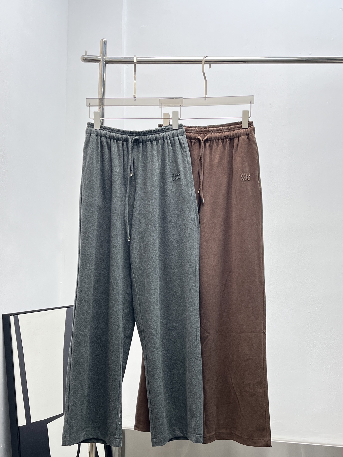 Miumiu 스트링 와이드 팬츠 바지 의류