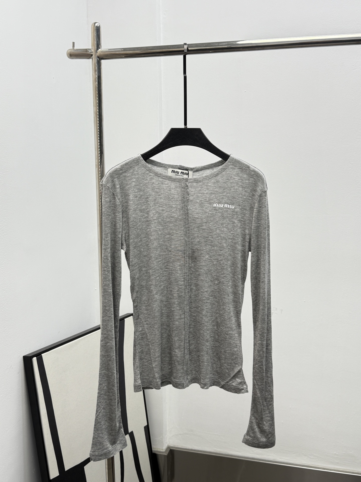 MiuMiu 미우미우 슬림 라운드넥 베이스 레이어 상의 의류