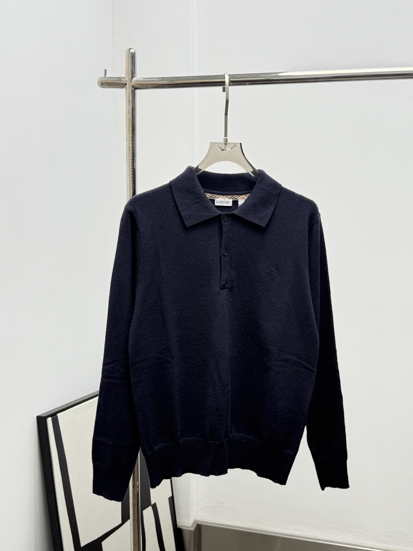 Burberry 버버리 자수 로고 장식 긴팔 폴로 셔츠 의류