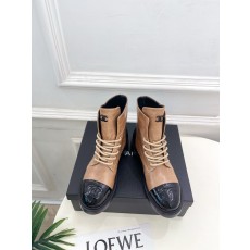 CHANEL 샤넬 더블C 배색 두꺼운 밑창 마틴 부츠 신발