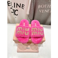 MiuMiu 미우미우 플랫 퍼 슬리퍼 신발