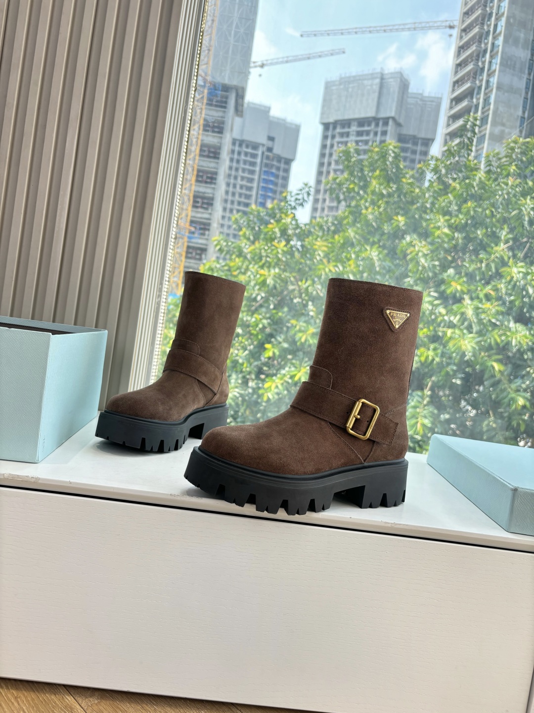 Prada 프라다 클래식 라이더 부츠 신발