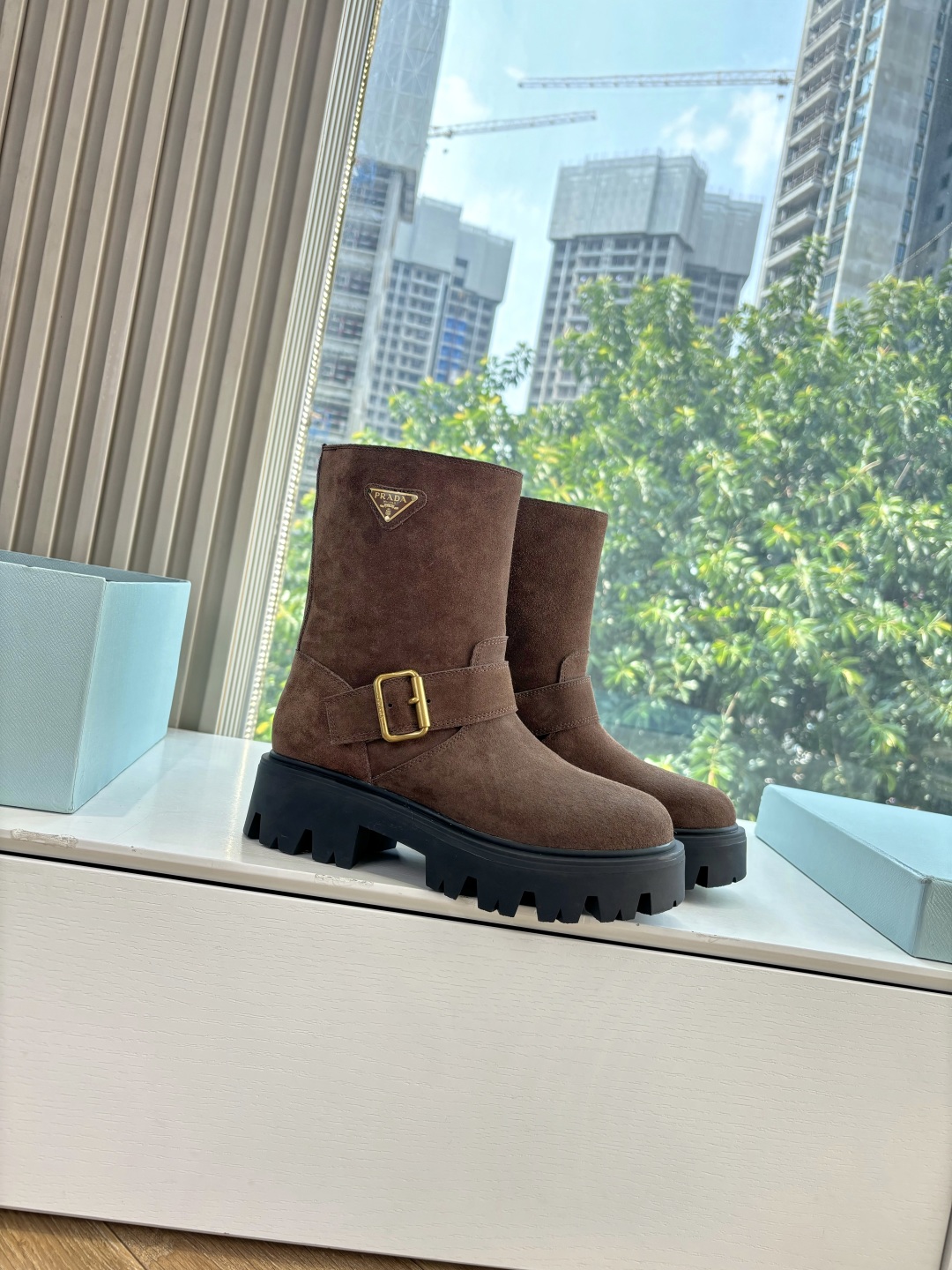 Prada 프라다 클래식 라이더 부츠 신발