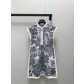 Dior CD 디올 루이 패턴 민소매 원피스 의류
