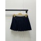 miumiu 미우미우 네이비 아카데미 플리츠 미니 스커트 치마 의류