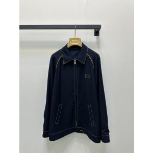 miumiu 미우미우 네이비 골드 스티치 배색 재킷 의류