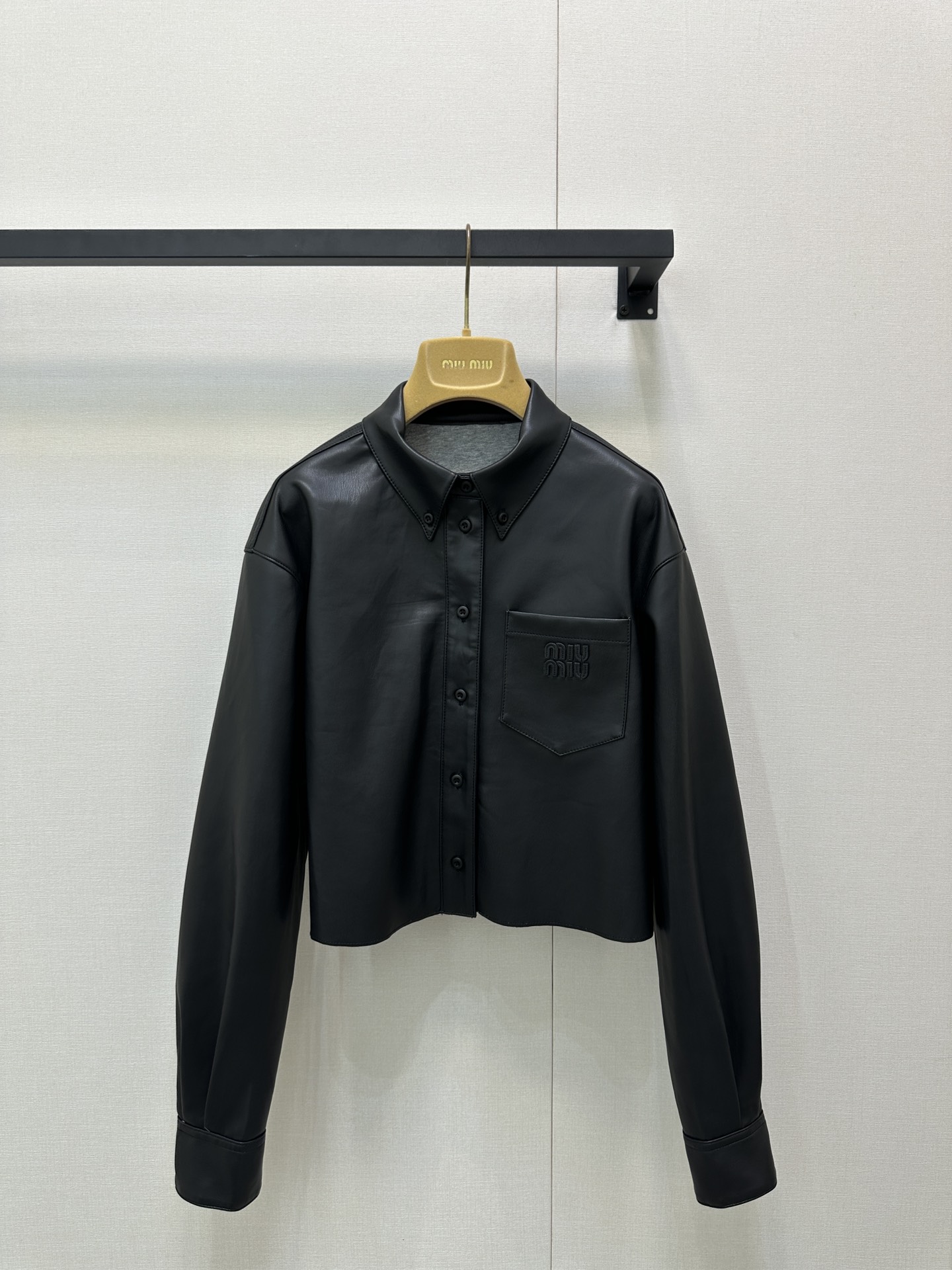 miumiu 미우미우 로고 자수 레더 재킷 의류