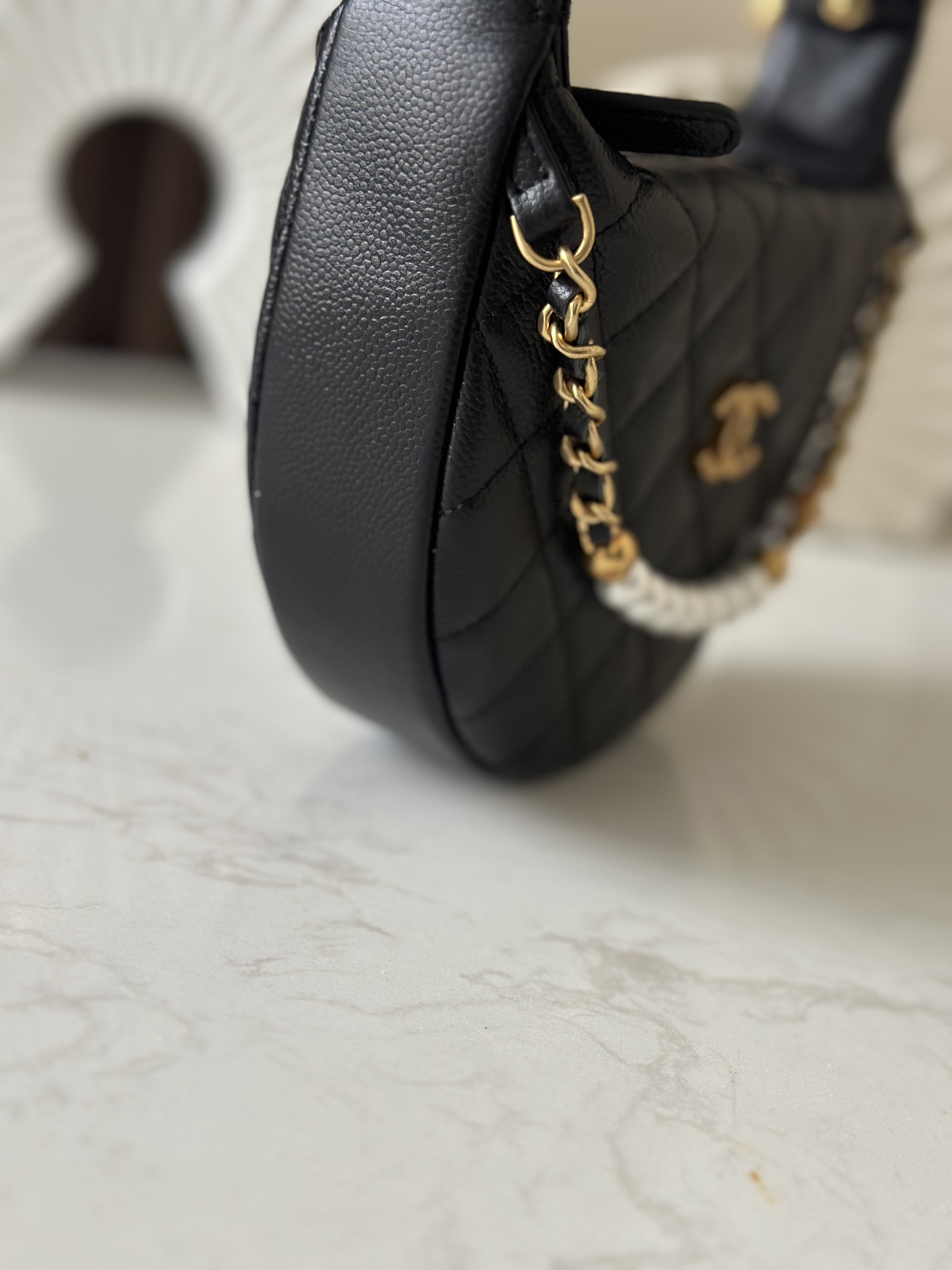 Chanel 샤넬 진주 훌라후프 클러치백 가방