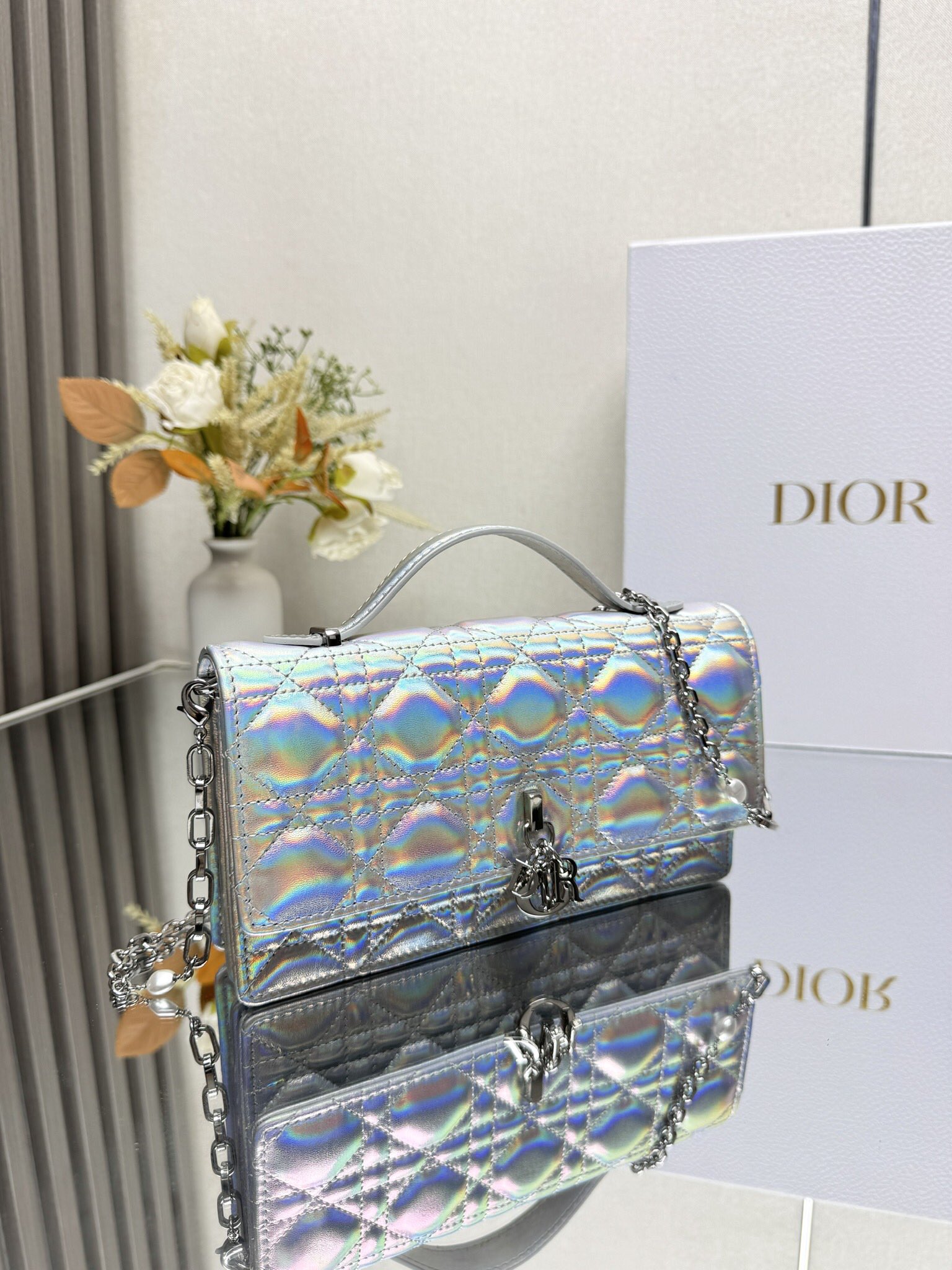 Lady Dior CD 디올 진주 클러치백 숄더백 가방