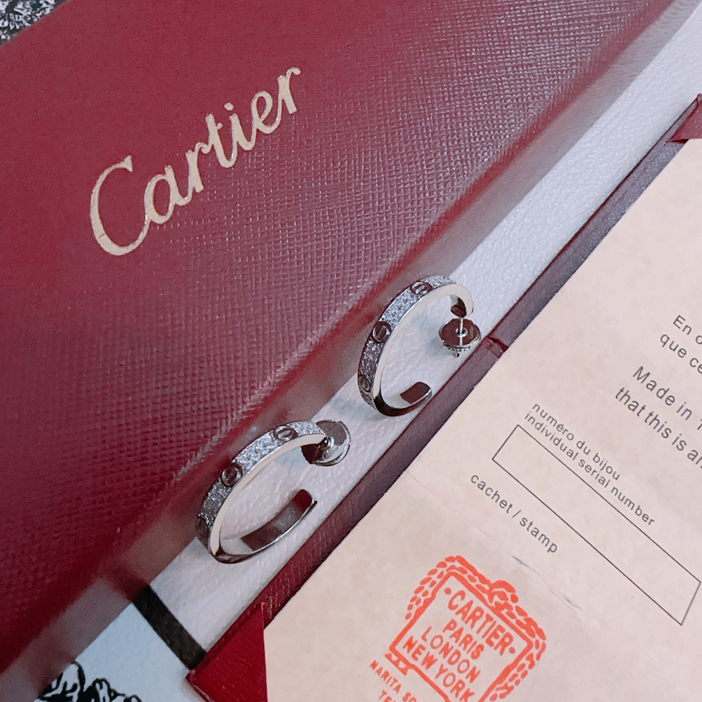 Cartier 까르띠에 귀걸이 V골드 시리즈