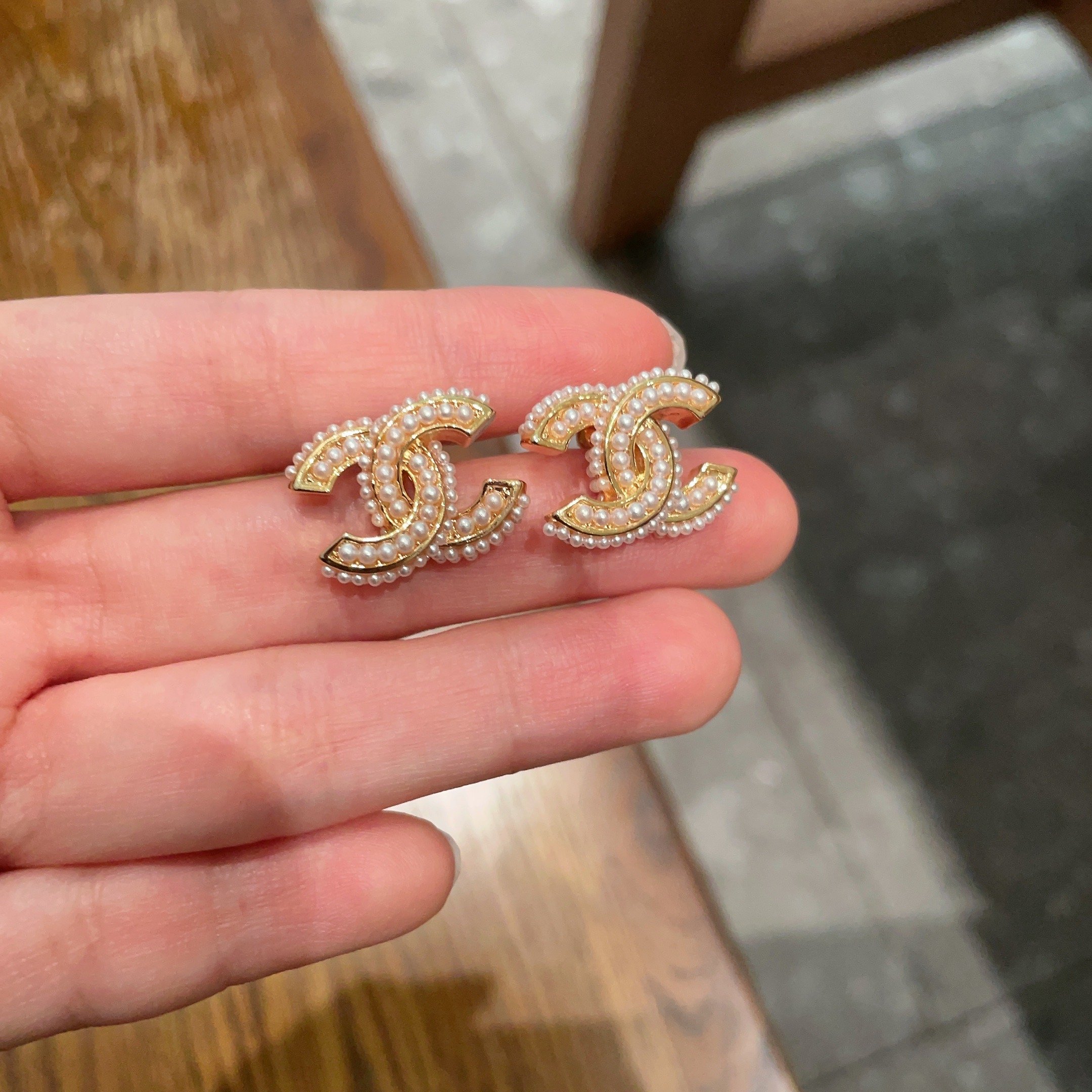 Chanel 샤넬 레터 이어링 귀걸이