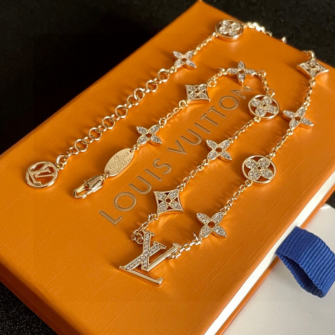 Louis Vuitton 루이비통 LV 더블 플라워 목걸이