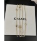 Chanel 샤넬 하트 진주 더블 C 체인 네크리스 목걸이