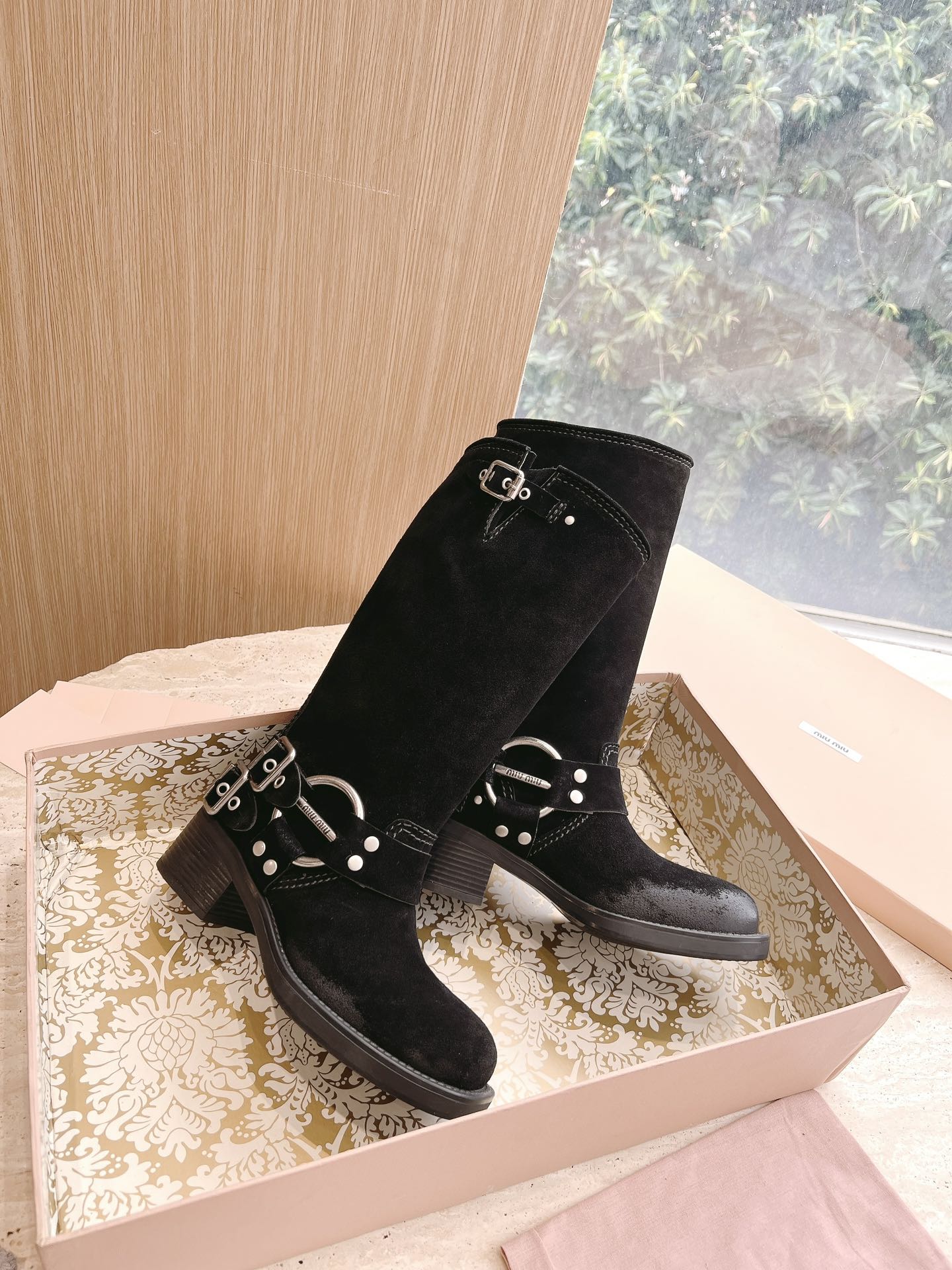 MiuMiu 미우미우 런웨이 빈티지 웨스턴 롱부츠 신발