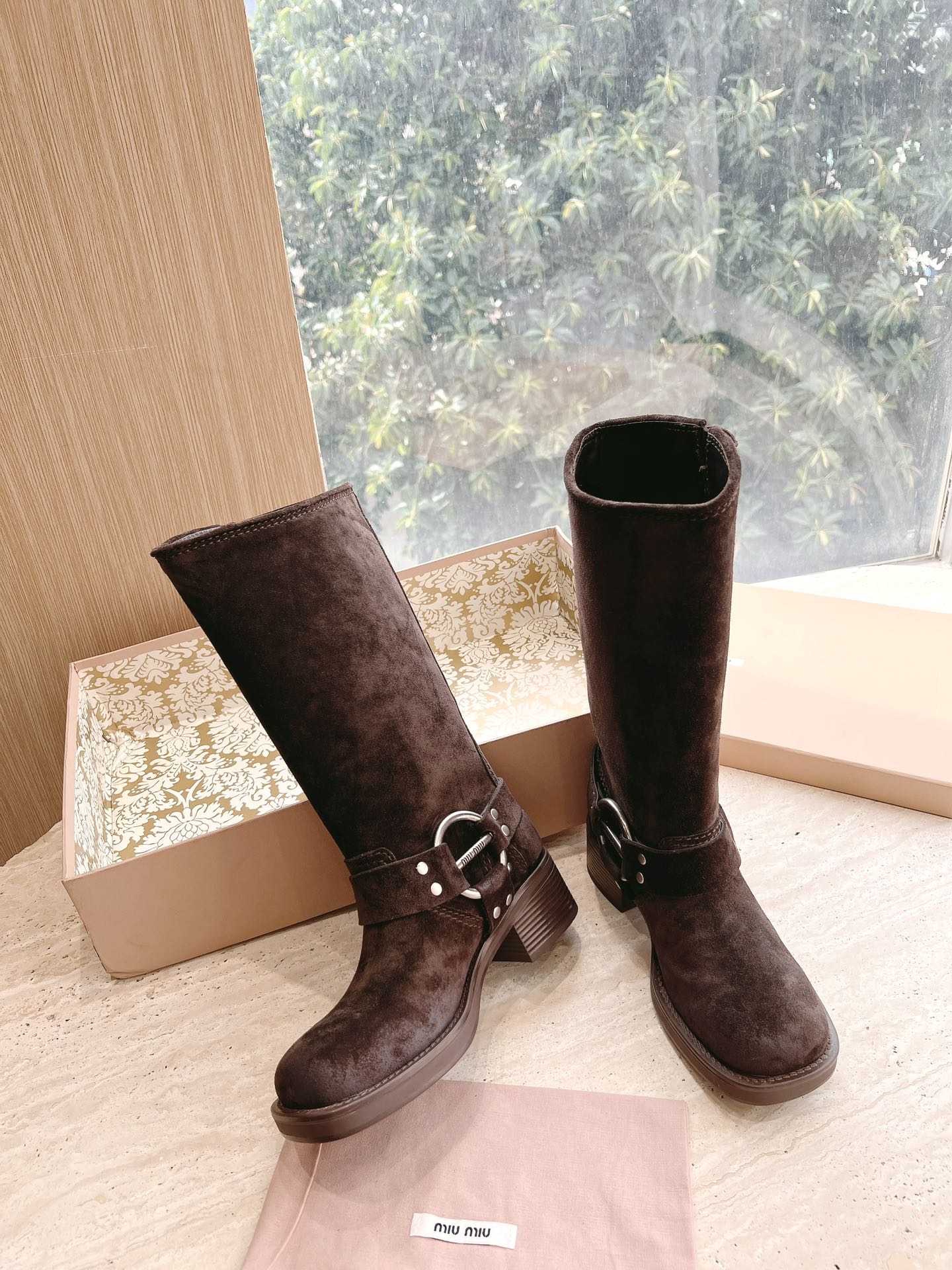 MiuMiu 미우미우 런웨이 빈티지 웨스턴 롱부츠 신발