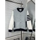 Thom Browne 배색 체크 가디건 의류