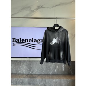 Balenciaga 발렌시아가 더블B 로고 테이프 후드티 의류