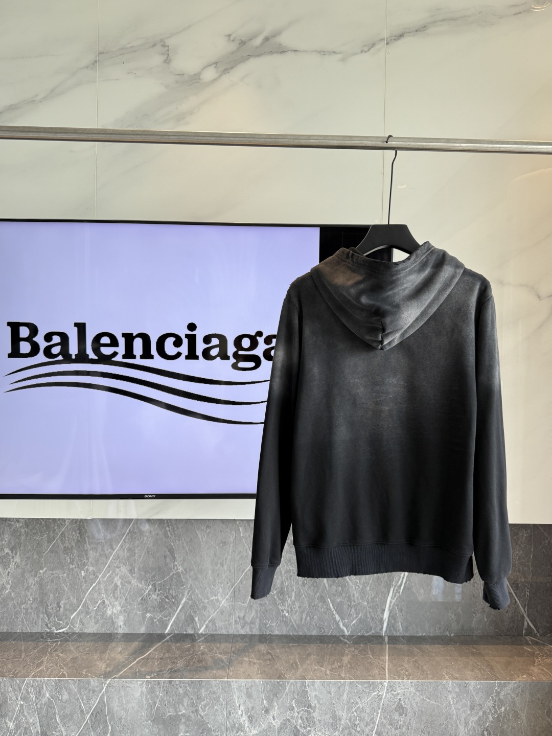 Balenciaga 발렌시아가 더블B 로고 테이프 후드티 의류