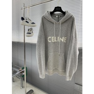 Celine 셀린느 로고 패치 자수 후드 니트 의류