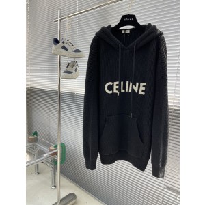 Celine 셀린느 로고 패치 자수 후드 니트 의류