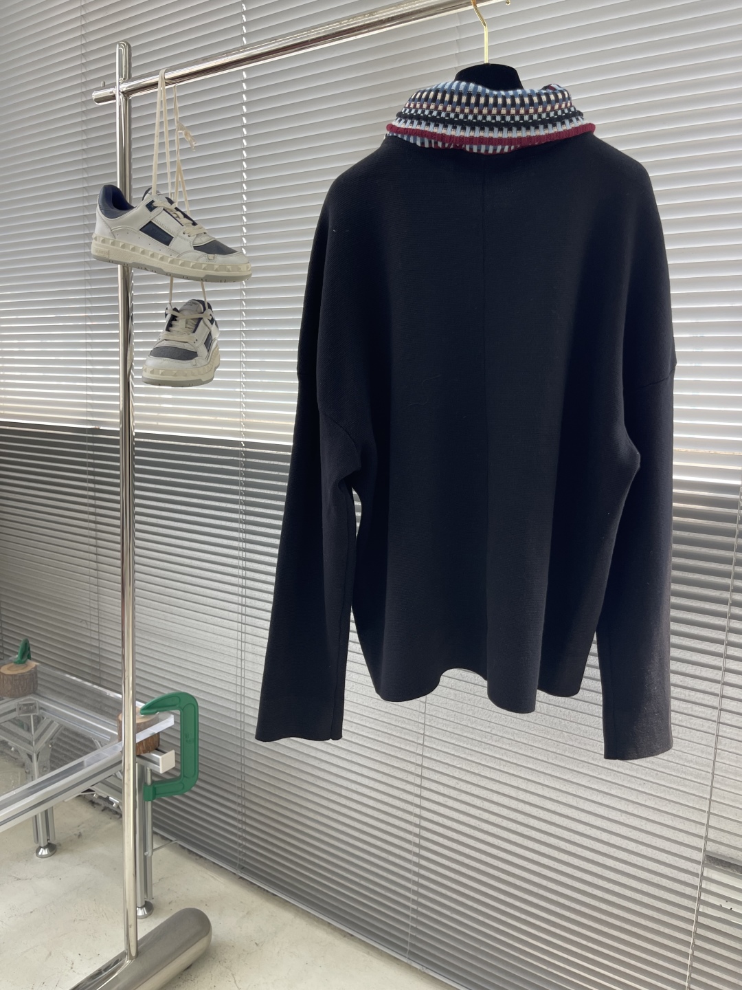 LV 루이비통 체스보드 자수 로고 집업 니트 재킷 의류