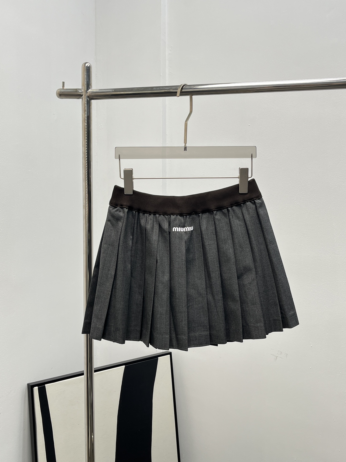 MiuMiu 미우미우 스트라이프 집업 상의 & 하프 스커트 세트 의류