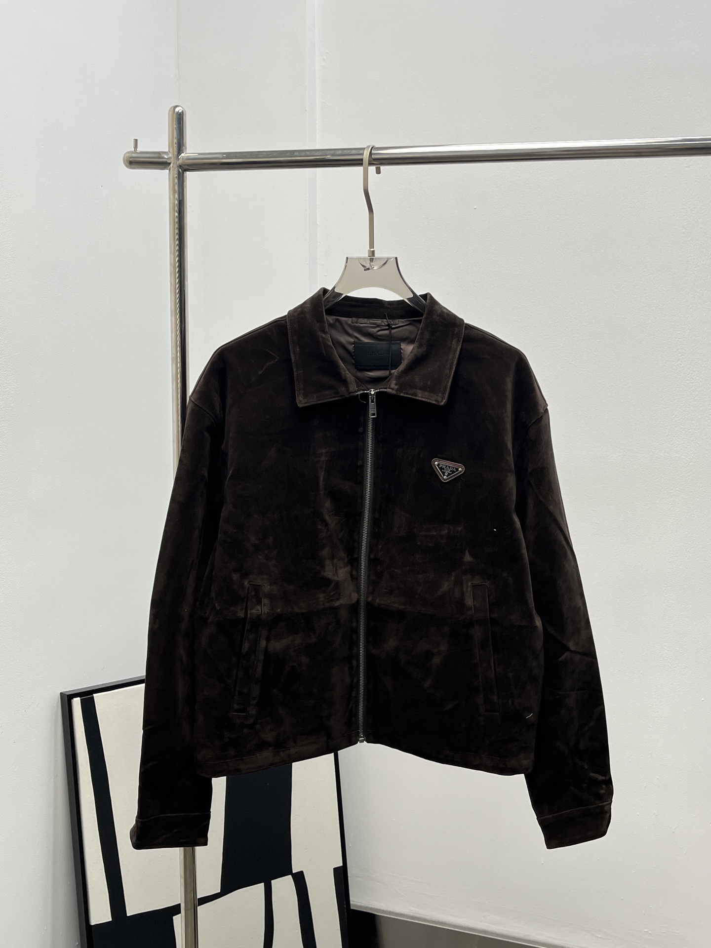 Prada 프라다 벨벳 삼각 로고 재킷 의류