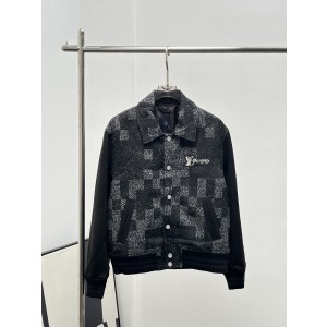 LV 루이비통 체커보드 카모 자카드 야구 점퍼 재킷 의류