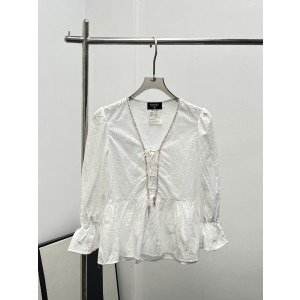 Chanel 샤넬 프렌치 리조트 스타일 코튼·린넨 블라우스 의류