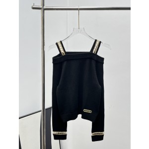 Chanel 샤넬 자수 스트랩 오프숄더 니트 의류