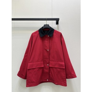 THE ROW 더 로우 레드 캔버스 플라이트 점퍼 재킷 의류