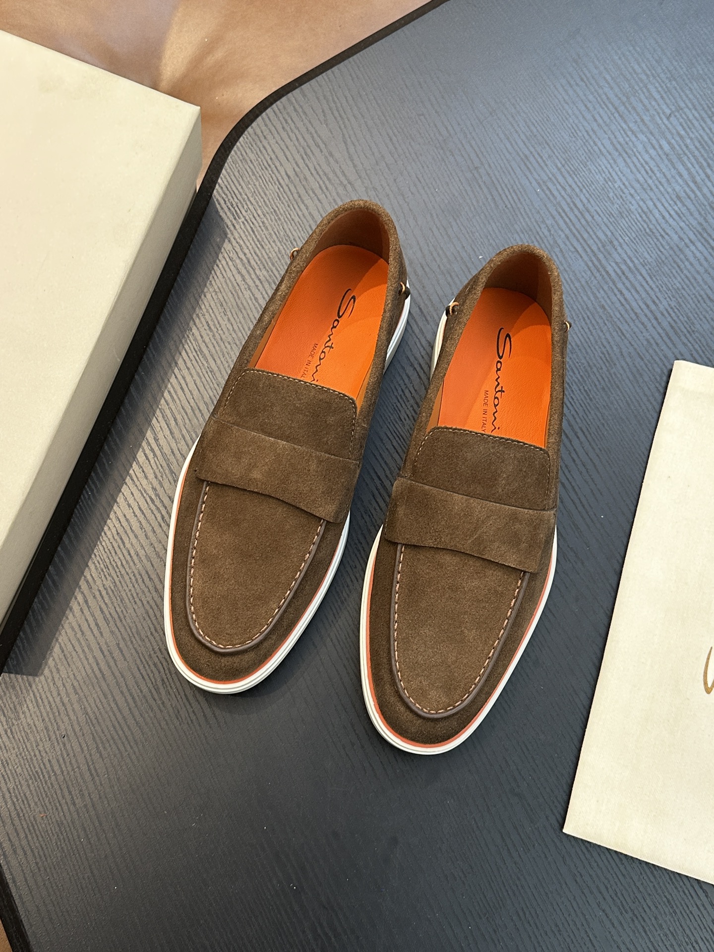 Santoni 산토니 남성 수제 송아지 가죽 슈즈 로퍼 신발