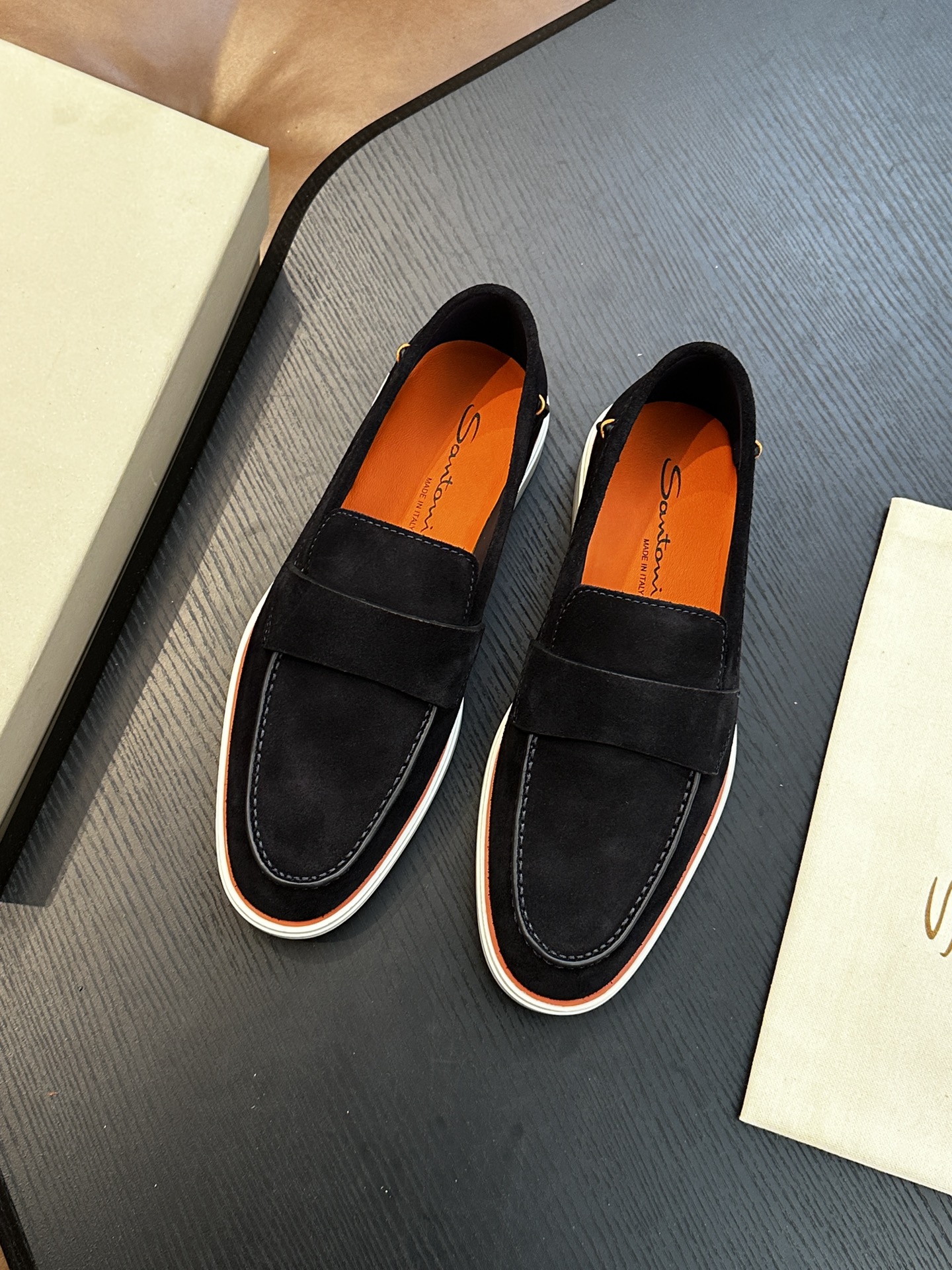Santoni 산토니 남성 수제 송아지 가죽 슈즈 로퍼 신발