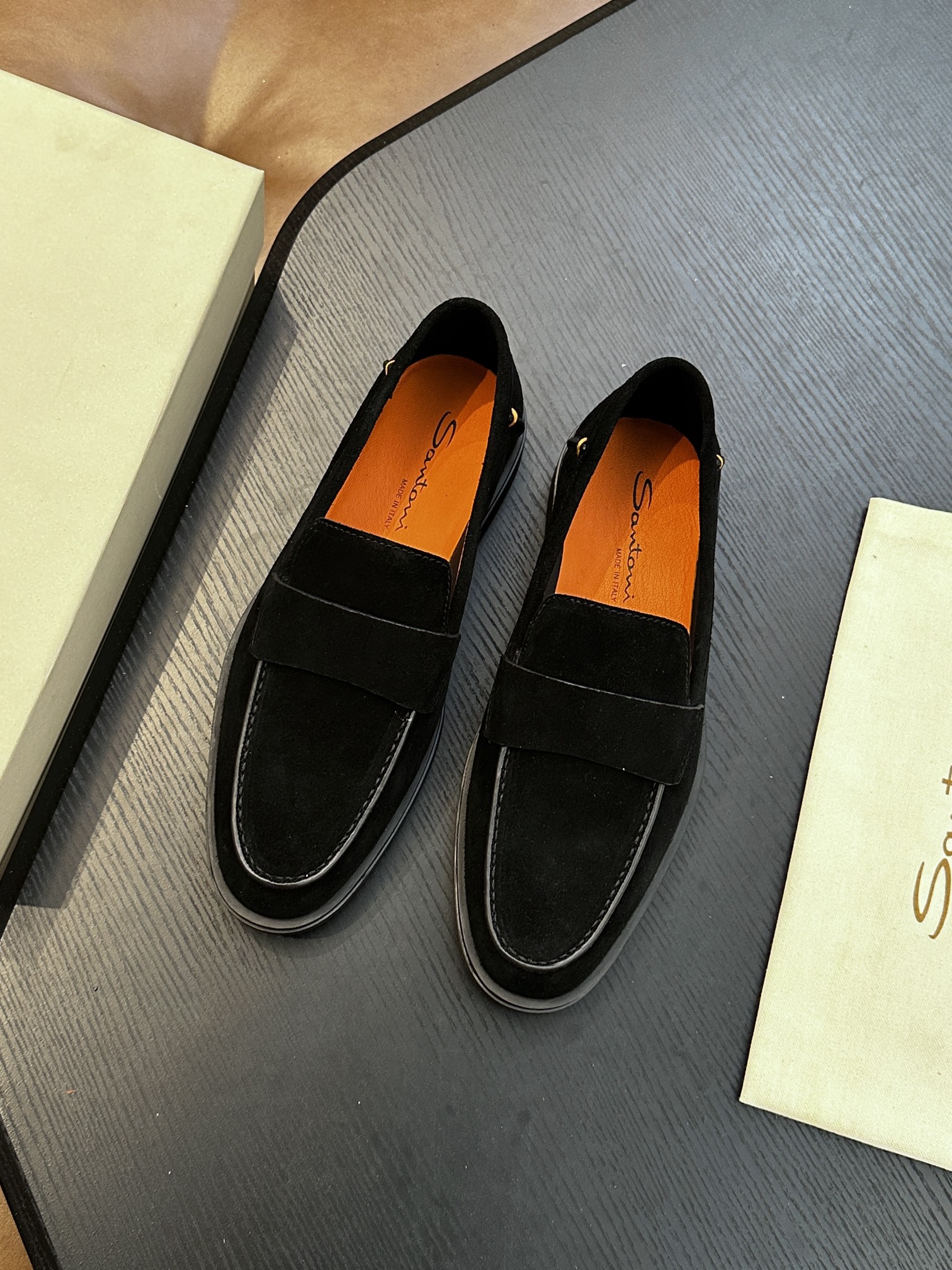 Santoni 산토니 남성 수제 송아지 가죽 슈즈 로퍼 신발