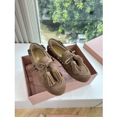 MiuMiu 미우미우 스웨이드 덱슈즈 로퍼 신발