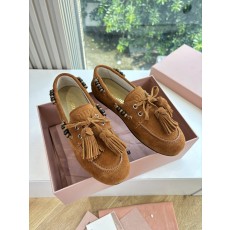 MiuMiu 미우미우 스웨이드 덱슈즈 로퍼 신발